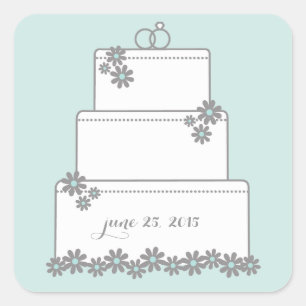 Stickers Mariage Vert Seafoam Favoriser