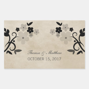 Stickers Mariage Vintage gris sucré