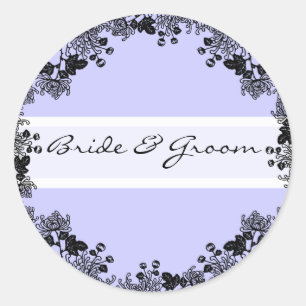 Stickers Mariage Vintage noir