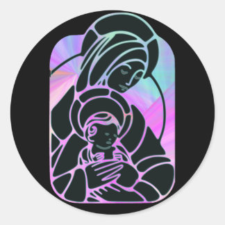 stickers marie et jésus bébé