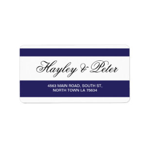 Stickers Marine Blanc Elegant Étiquettes de adress