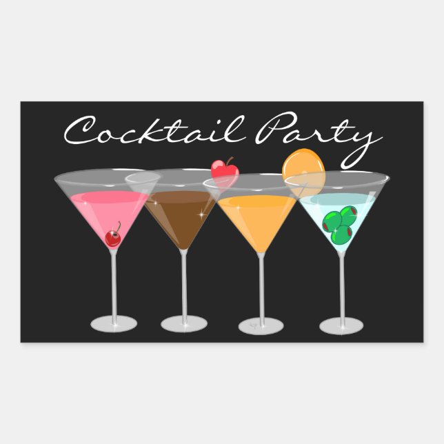 Stickers Martini Cocktail Party (Devant)