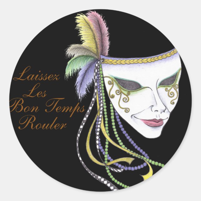 Stickers Masque Mardi Gras (Devant)