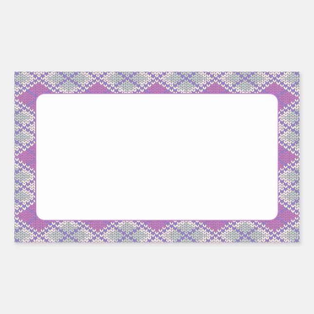 Stickers mat rectangle KNIT JACQUARD LILAC (Devant)
