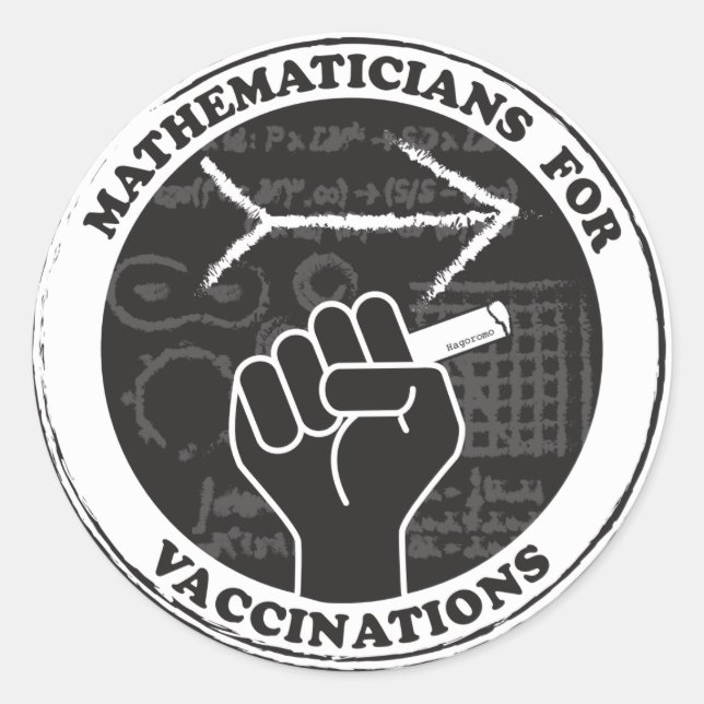 Stickers Mathématiciens pour les vaccins (Devant)