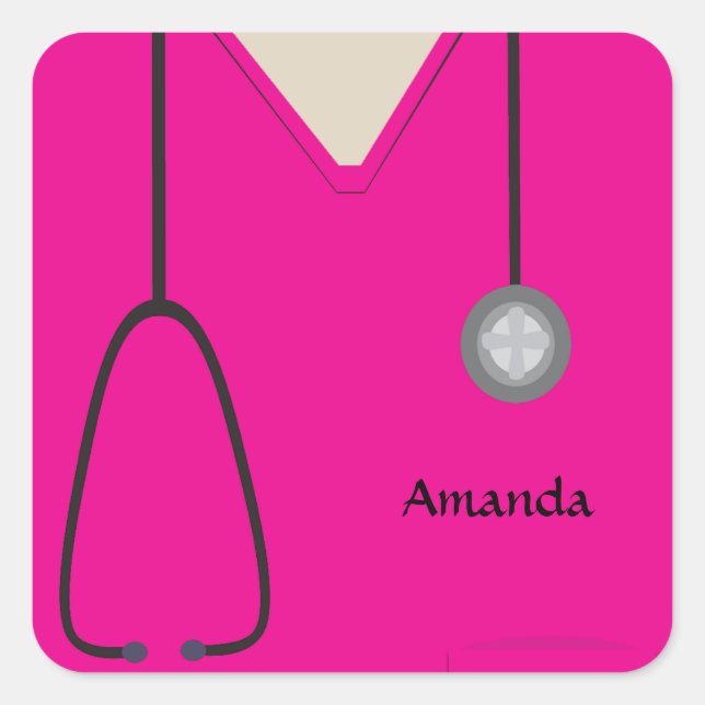 Stickers Médicale rose chaud (Devant)