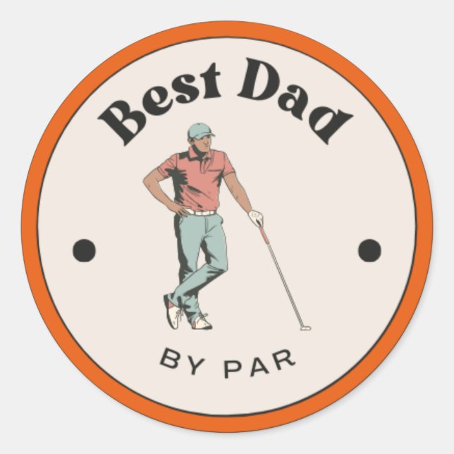 Stickers - Meilleur papa par Par Golf (Devant)