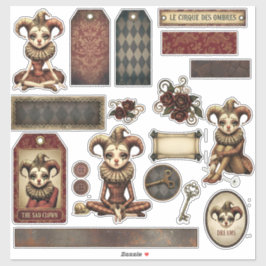 Stickers - Melancholy Harlequin Aufkleber