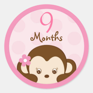 Stickers mensuels à jalon de la Mod Girl Monkey