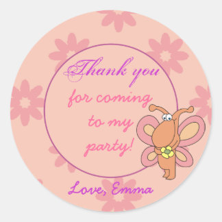 Stickers Merci à papillon mignon