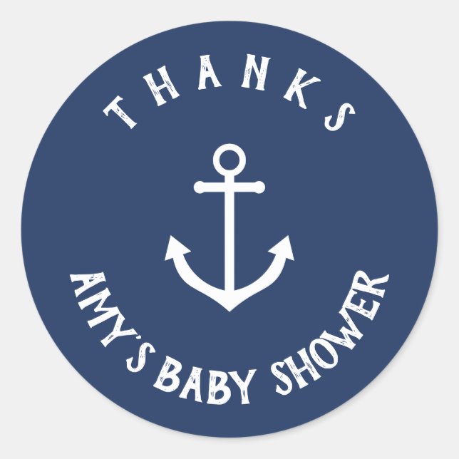 Stickers Merci Ancre nautique (Devant)
