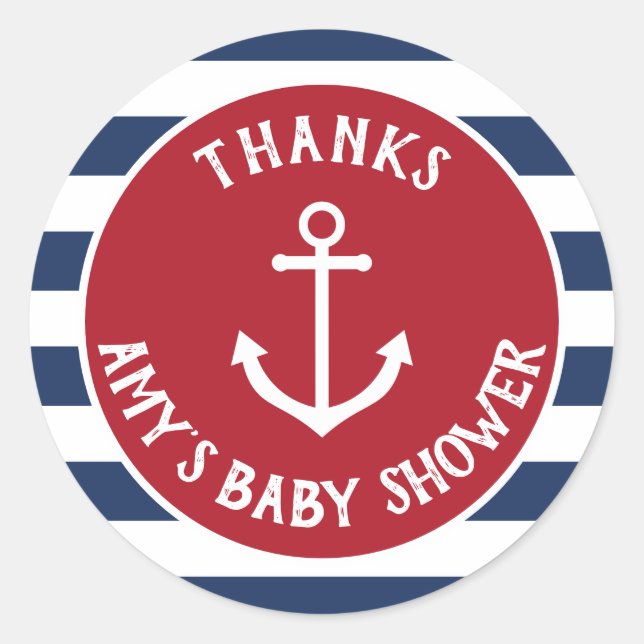 Stickers Merci Ancre nautique (Devant)