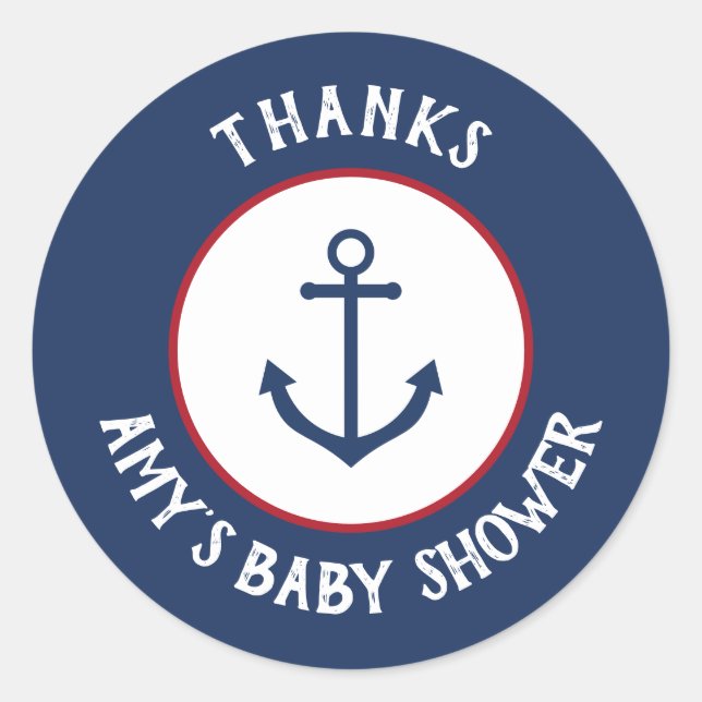 Stickers Merci Ancre nautique (Devant)