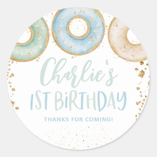 Stickers Merci anniversaire Donut 1er anniversaire
