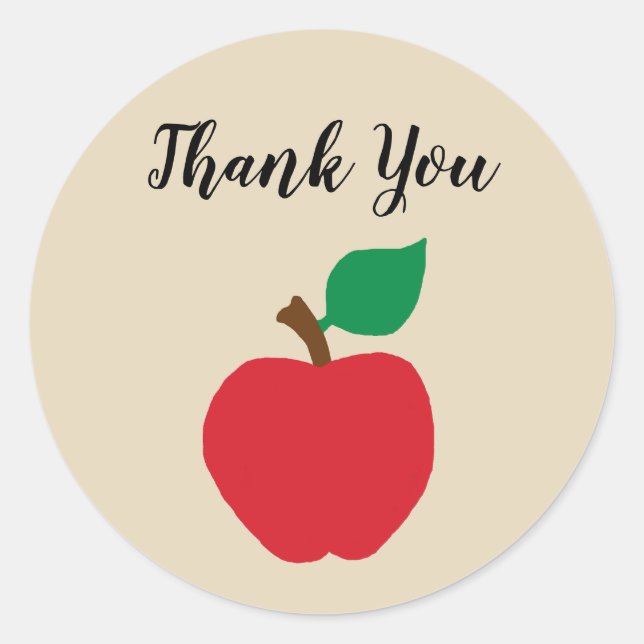 Stickers Merci Apple Teacher Farm Party (Devant)