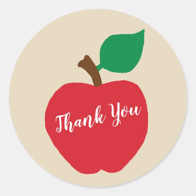 Stickers Merci Apple Teacher Farm Party (Devant)