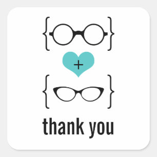 Stickers Merci Aqua Geeky Glasses
