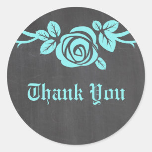 Stickers Merci Aqua Rose