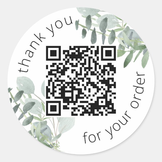 Stickers Merci avec code QR personnalisé (Devant)