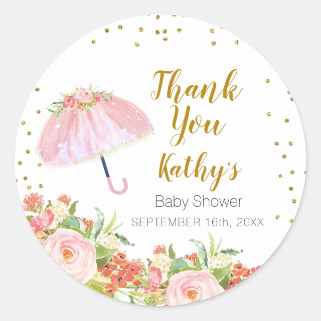 Stickers Merci Avril Douches Apportent Mai Fleurs (Devant)