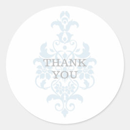 Stickers Merci bleu subtil Damask