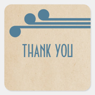 Stickers Merci Blue Deco Chic