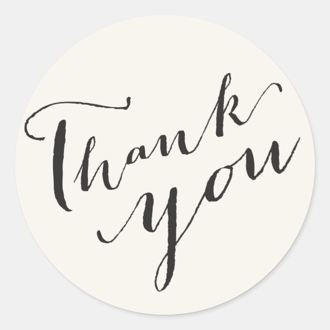 Stickers Merci Calligraphie Script Mariage (Devant)