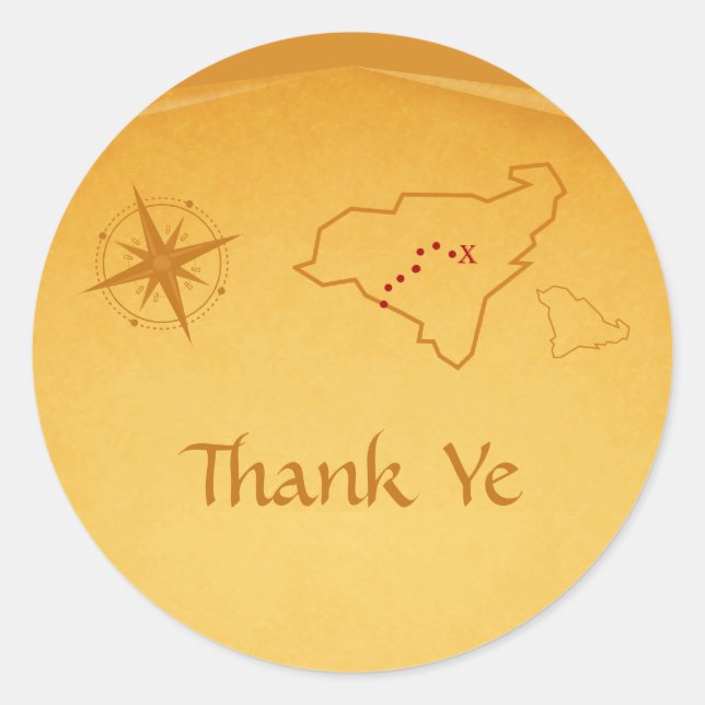 Stickers Merci Carte Trésor (Devant)