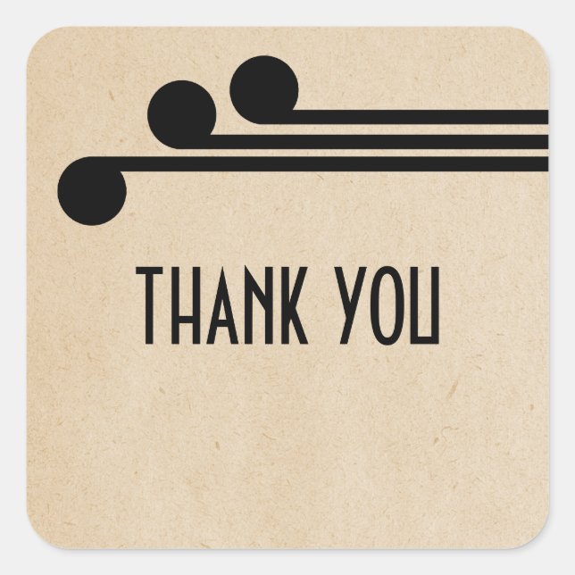 Stickers Merci chic Jet Black Deco (Devant)