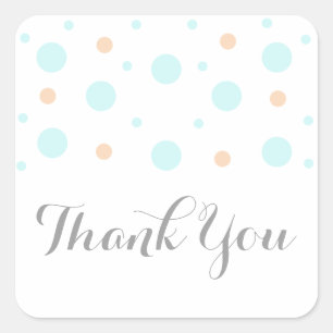 Stickers Merci Coral Turquoise