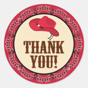Stickers Merci Cowboy