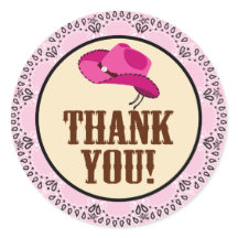 Stickers Merci cowgirl rose
