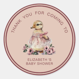Stickers Merci Cute Duck | Baby shower préféré