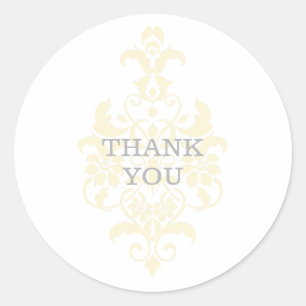 Stickers Merci Damas Jaune