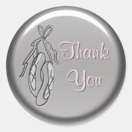 Stickers Merci de ballet rose et gris