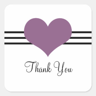 Stickers Merci de coeur, violet