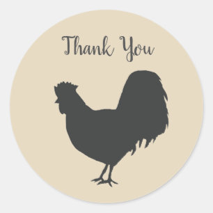 Stickers Merci de coq de la ferme Barnyard