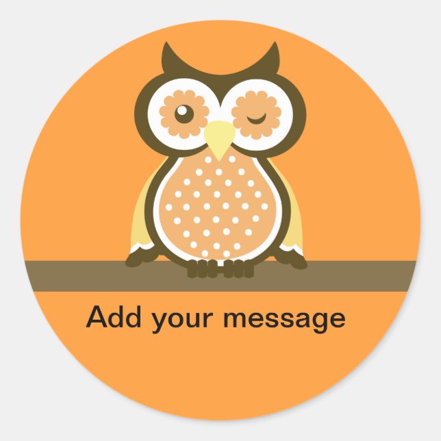 Stickers Merci de hibou (Devant)