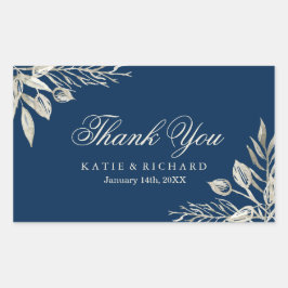 Stickers Merci de mariage d'hiver