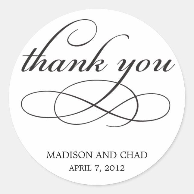 Stickers Merci de script intemporels (Devant)