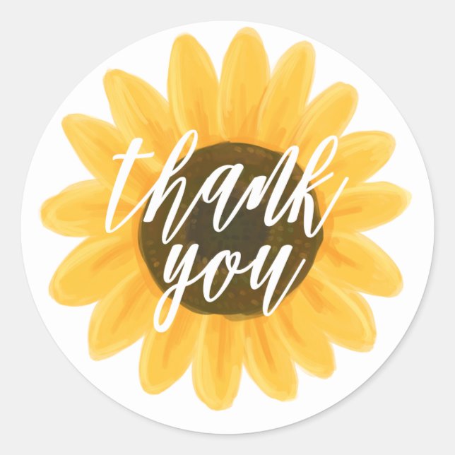 Stickers Merci de tournesol (Devant)