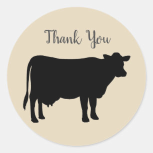 Stickers Merci de vache de la ferme Barnyard