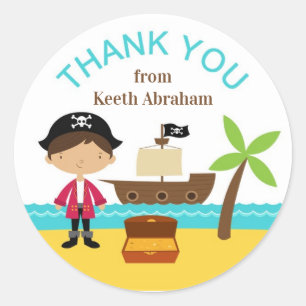 Stickers Merci du capitaine pirate