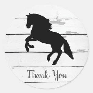 Stickers Merci du Horse Barnyard Farm Party