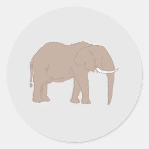 Stickers Merci Elephant Safari Party