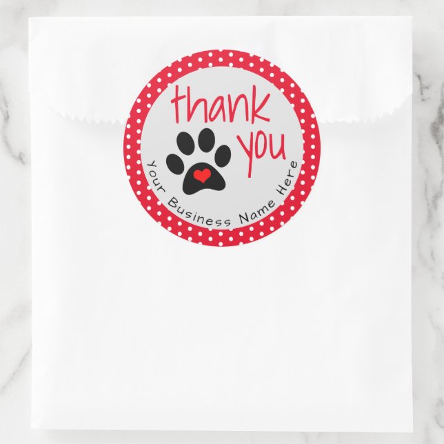 Stickers Merci Empreinte de patte pour animaux de  (Sac)