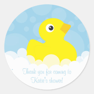 Stickers Merci en caoutchouc Ducky - bleu