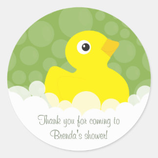 Stickers Merci en caoutchouc Ducky - Vert