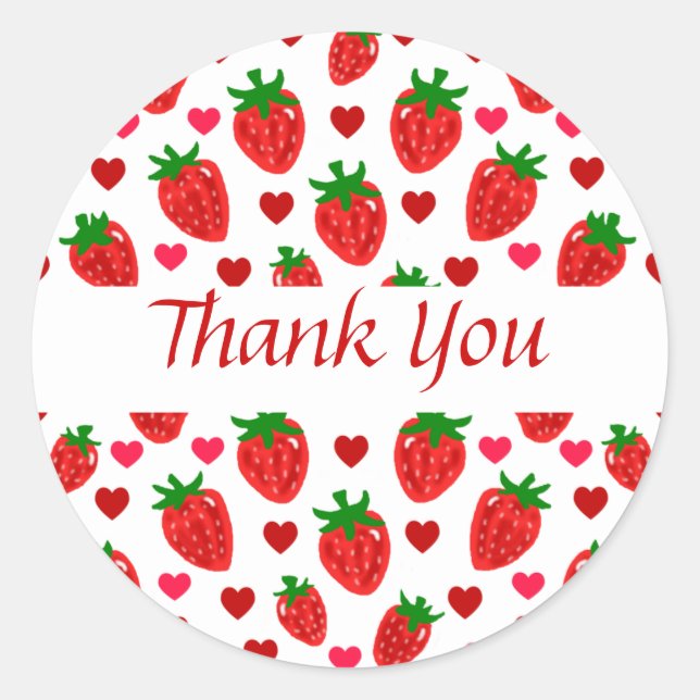 Stickers Merci fraise (Devant)