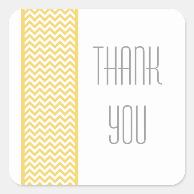 Stickers Merci frontalier Jaune Chevron (Devant)